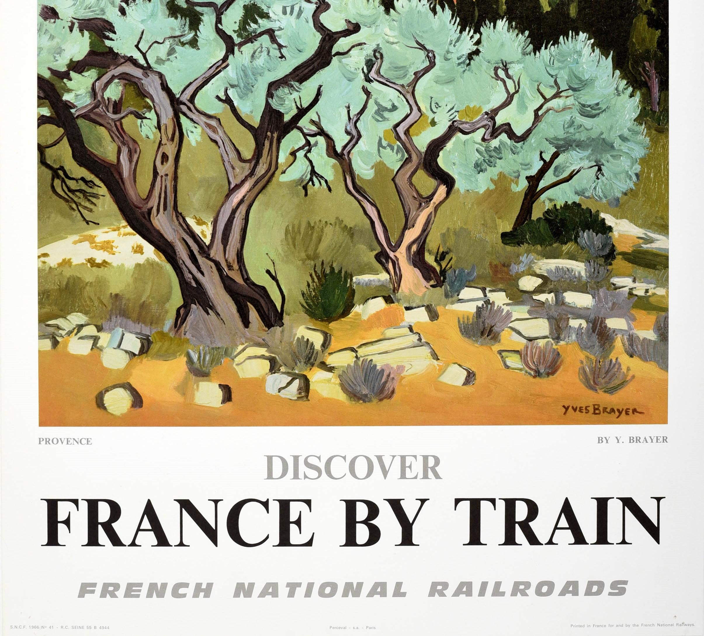 Original Vintage French Railway Travel Poster Provence Discover France By Train In Good Condition In London, GB