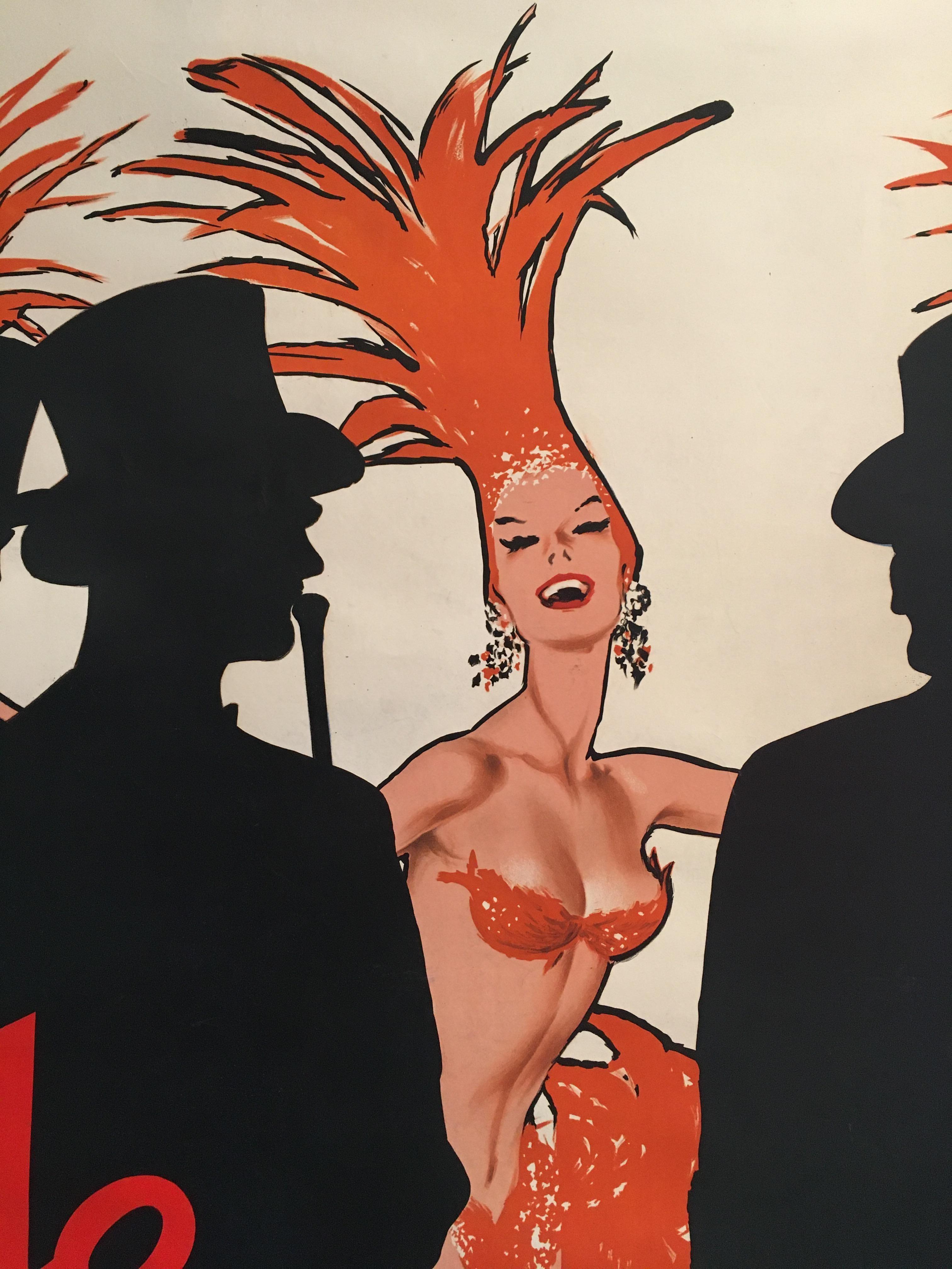 Original vintage French theatre and cabaret poster 'Lido C’est Magnifique' Gruau

An original vintage poster designed by Rene Gruau. Gruau’s fashion illustrations epitomise the glamour and sophistication of fifties couture – gracing the era’s most