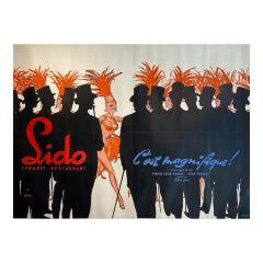 Original Vintage French Theatre & Cabaret Poster 'Lido C'est Magnifique' By