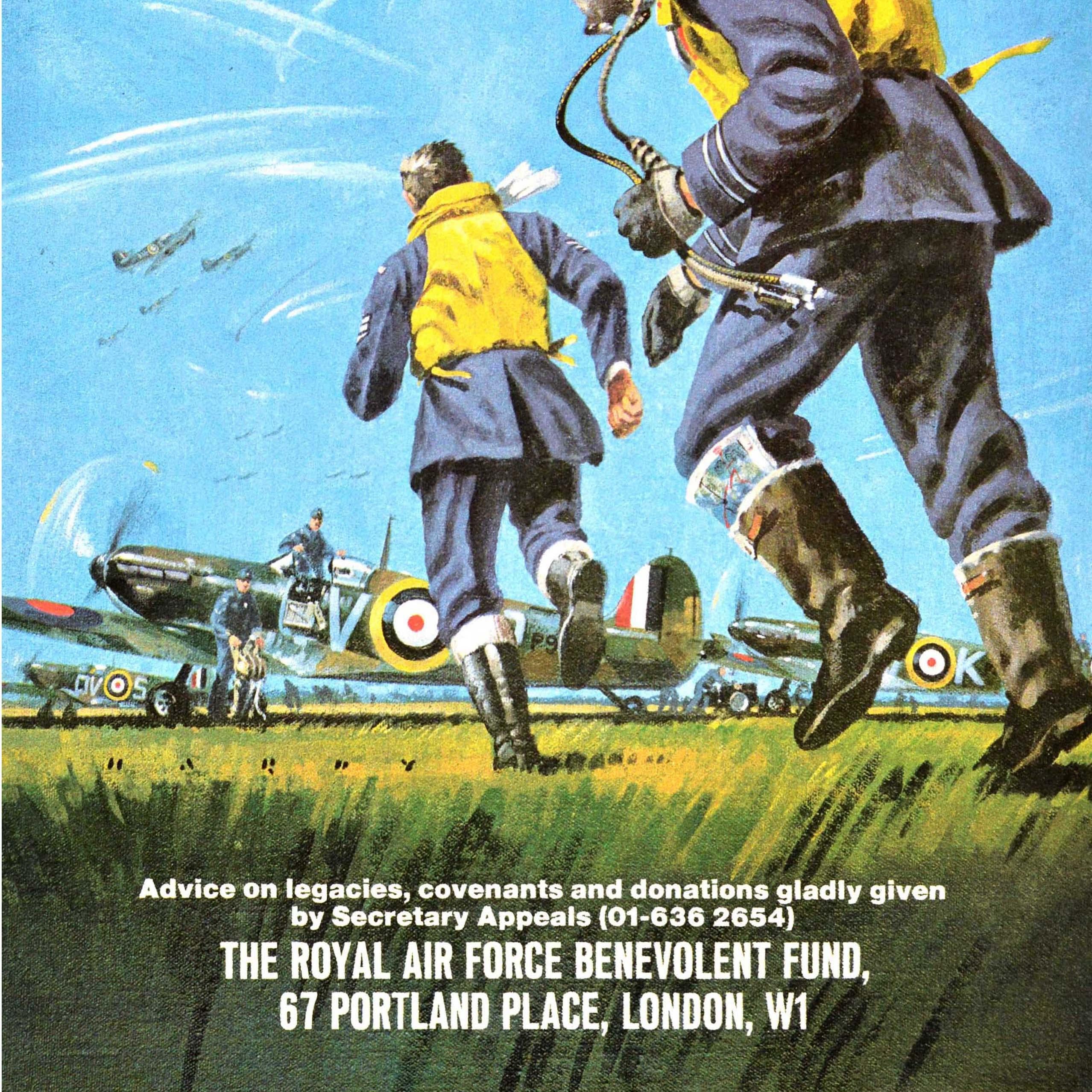 Original Vintage By Fundraising Poster Helfen Sie, die Schulden zurückzuzahlen RAF Benevolent Fund UK im Zustand „Hervorragend“ im Angebot in London, GB