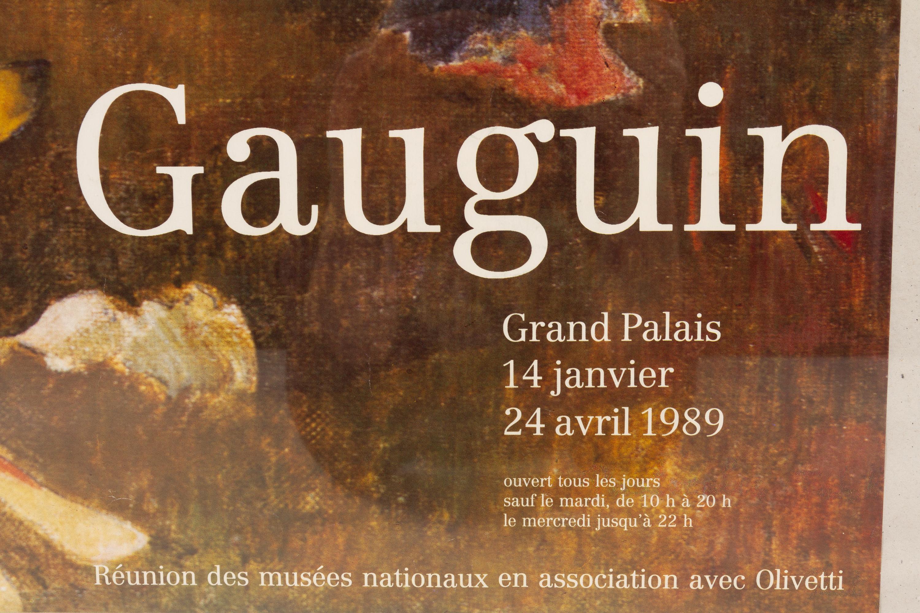 Late 20th Century Original Vintage Gauguin Exhibition Poster, 1980s