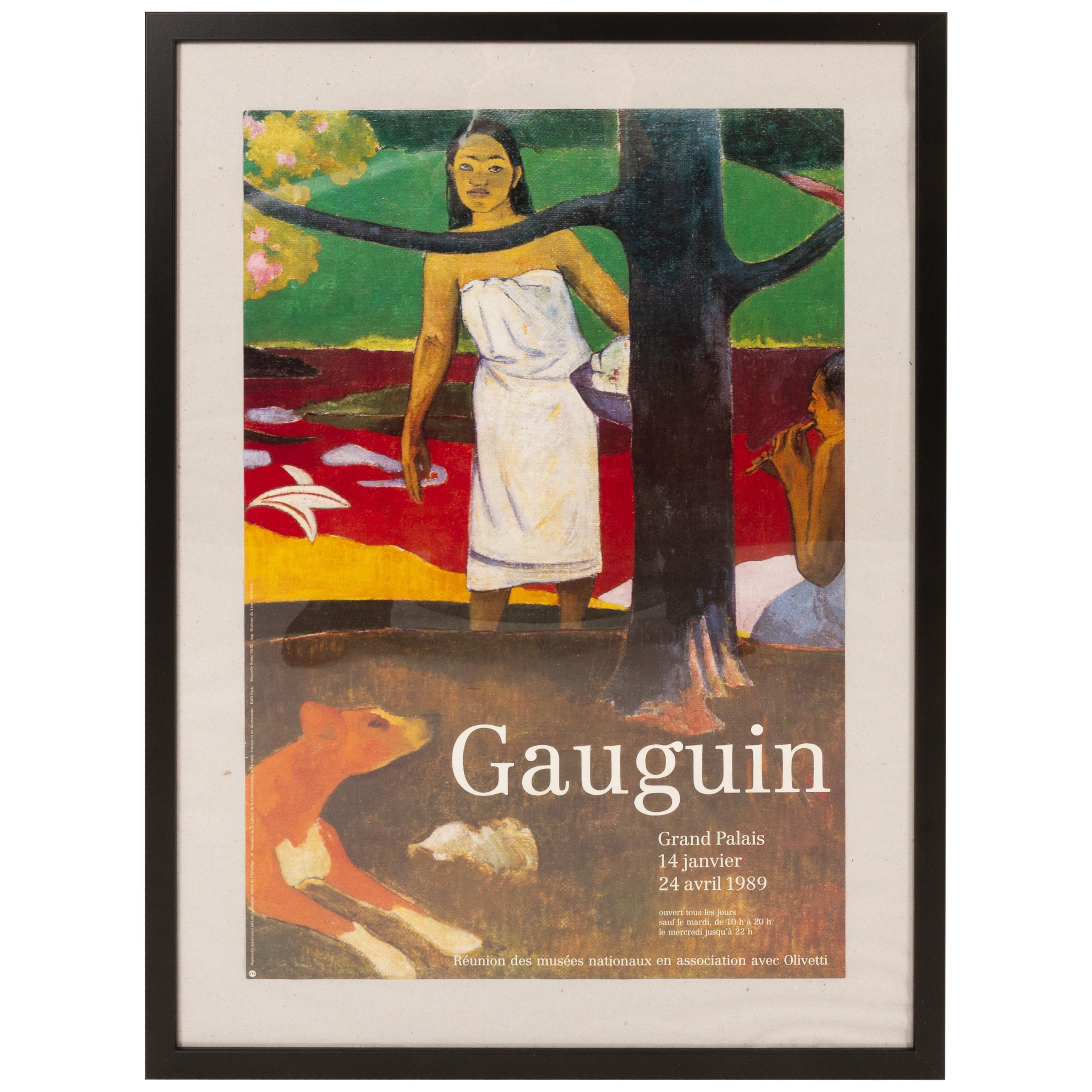 Original Vintage Gauguin Exhibition Poster, 1980s