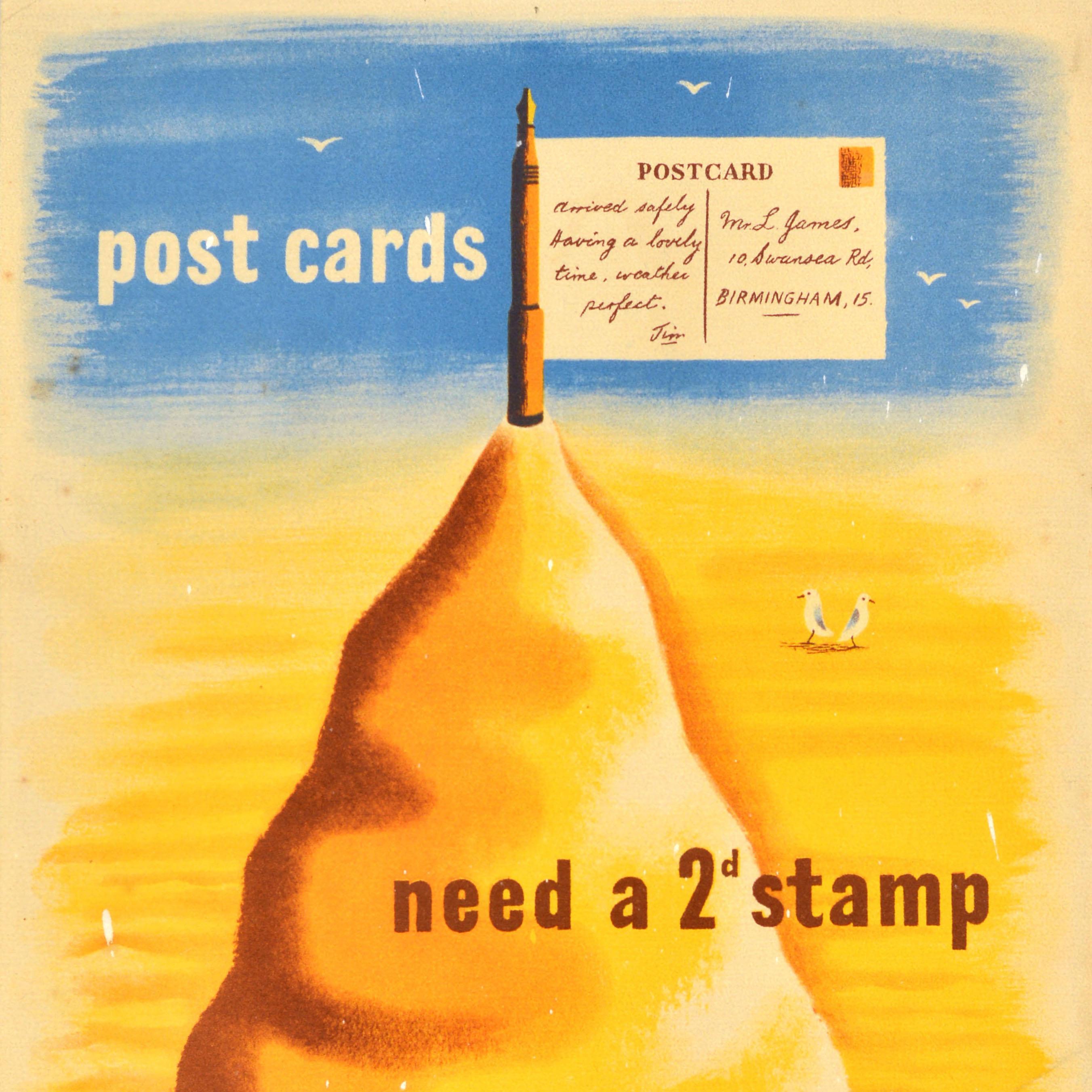 Original Vintage General Post Office Poster, Postkarten, Vintage, Postkarten, brauchen einen Stempel, Eckersley (Britisch) im Angebot