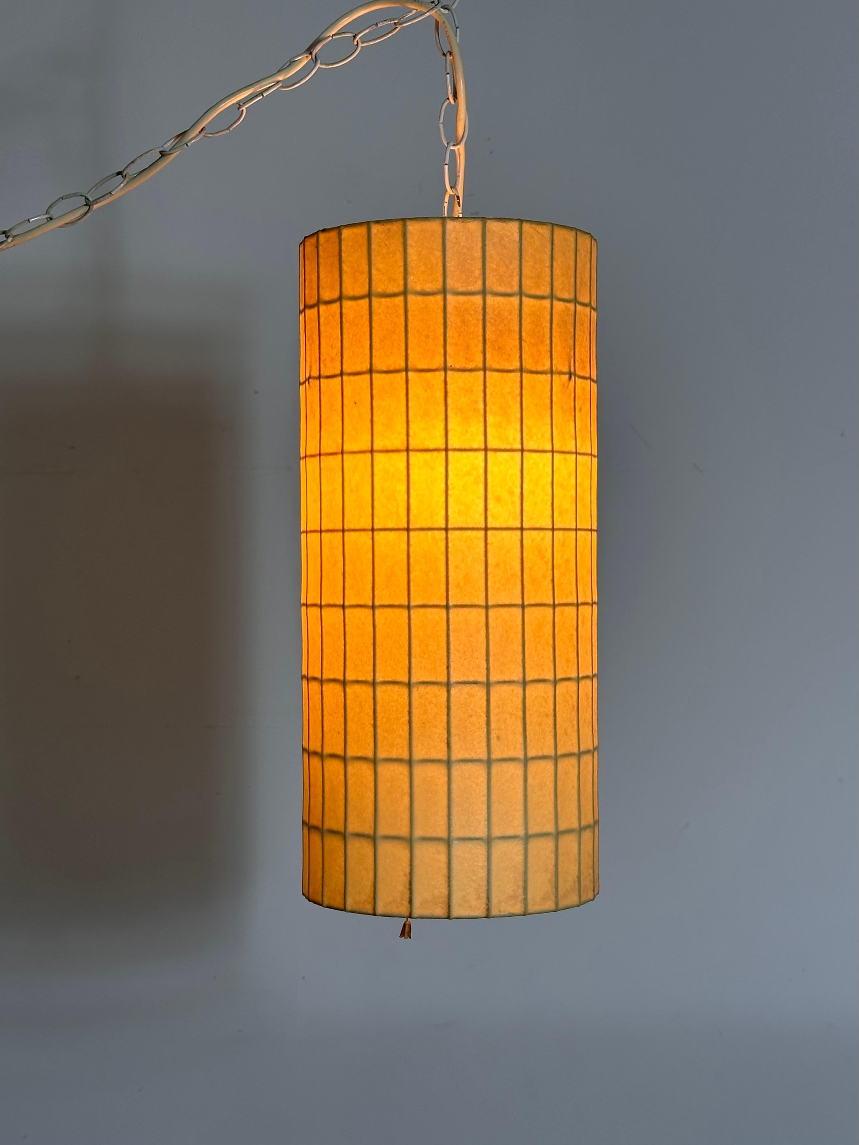 Mid-Century Modern Lampe à suspension cylindrique originale de George Nelson, Howard Miller en vente