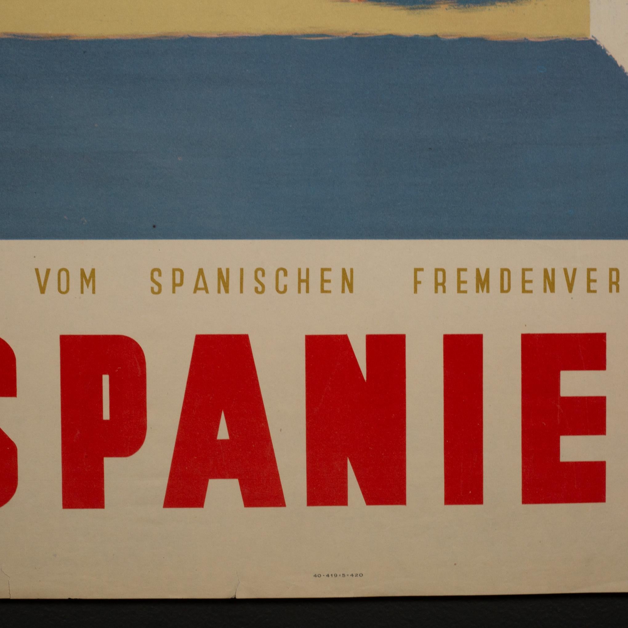 Espagnol Affiche de voyage allemande d'origine pour l'Espagne par Guy Georget, vers 1940
