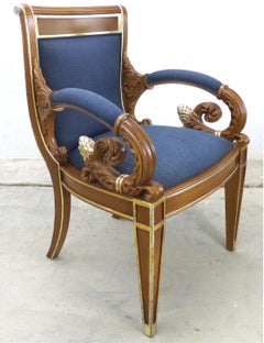 Original Vintage Gianni Versace Vanitas Carved Armchair