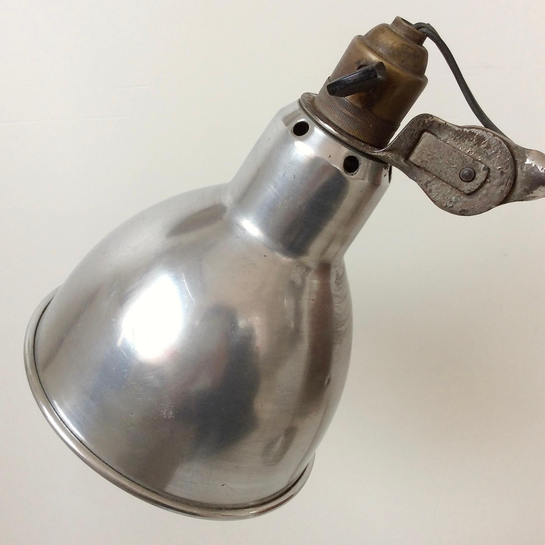 Original Vintage-Tischlampe „Gras“, Modell 205, um 1920, Frankreich 9