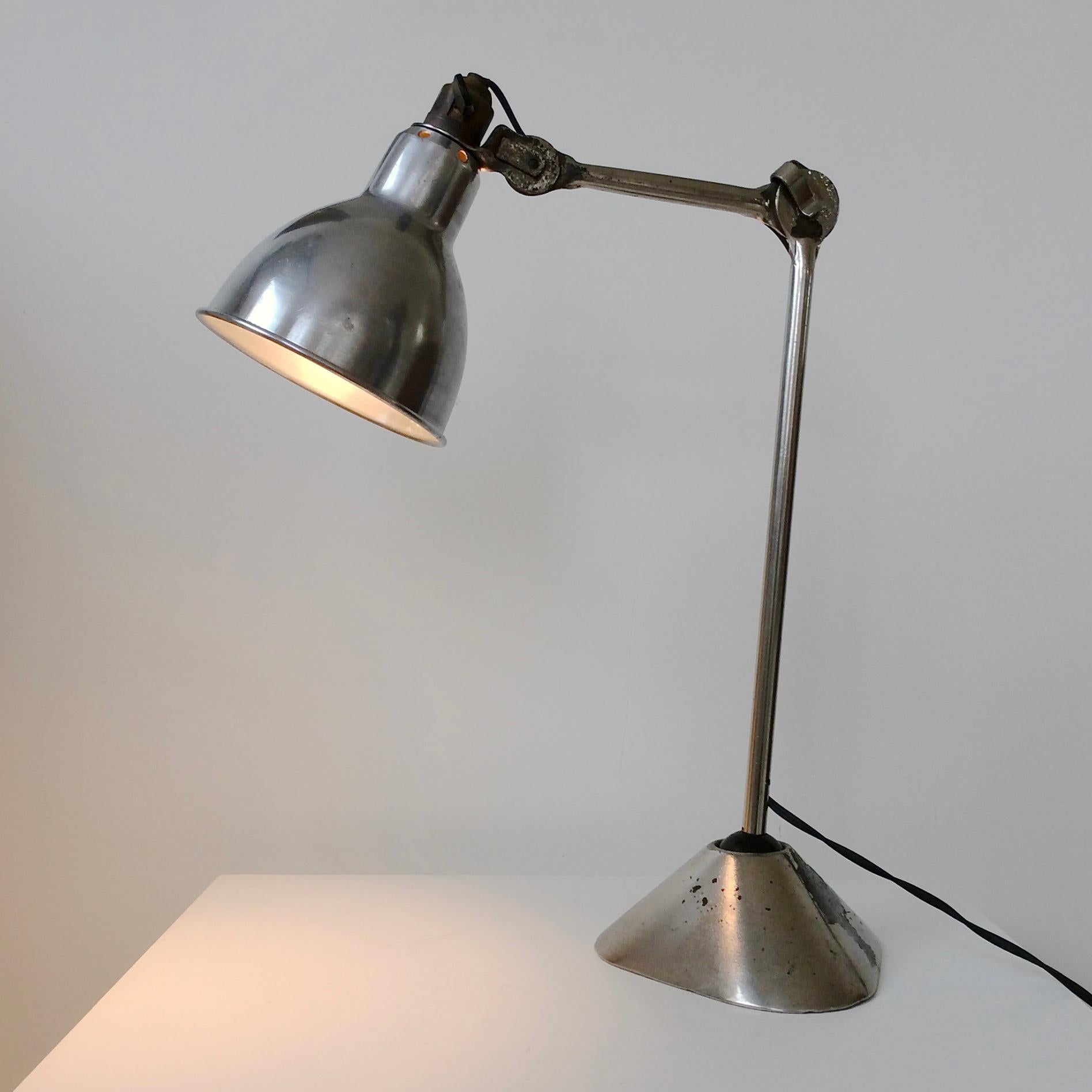 French Original Vintage Gras Table Lamp Model 205, circa 1920, France
