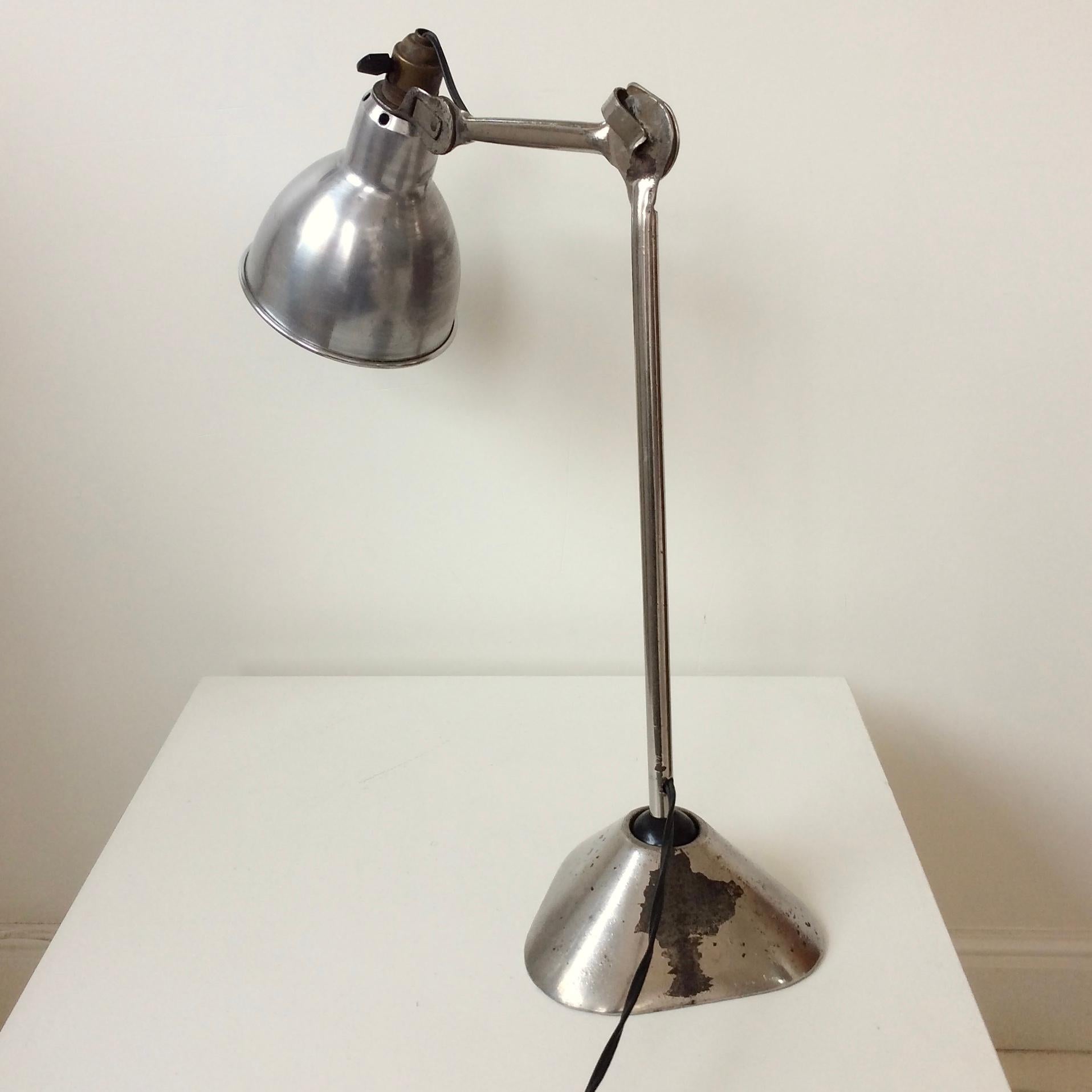 Original Vintage Gras Table Lamp Model 205, circa 1920, France In Good Condition In Brussels, BE