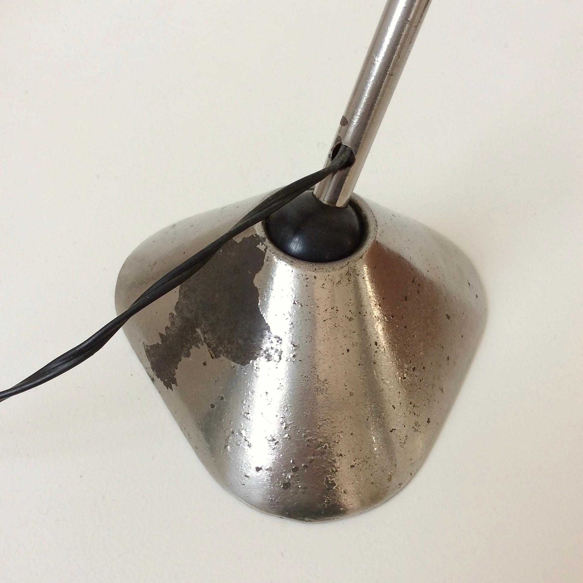 Aluminum Original Vintage Gras Table Lamp Model 205, circa 1920, France