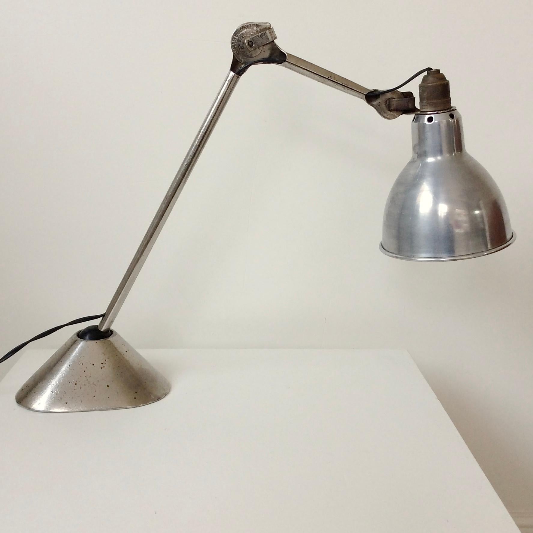 Original Vintage Gras Table Lamp Model 205, circa 1920, France 1