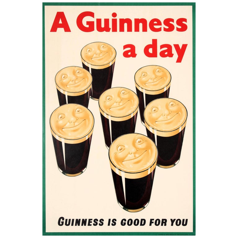 Original Vintage Guinness Is Good For You Poster A ...