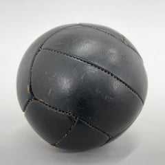 Original Vintage Heavy Leather Training Ball with Beautiful Patina, the Ball