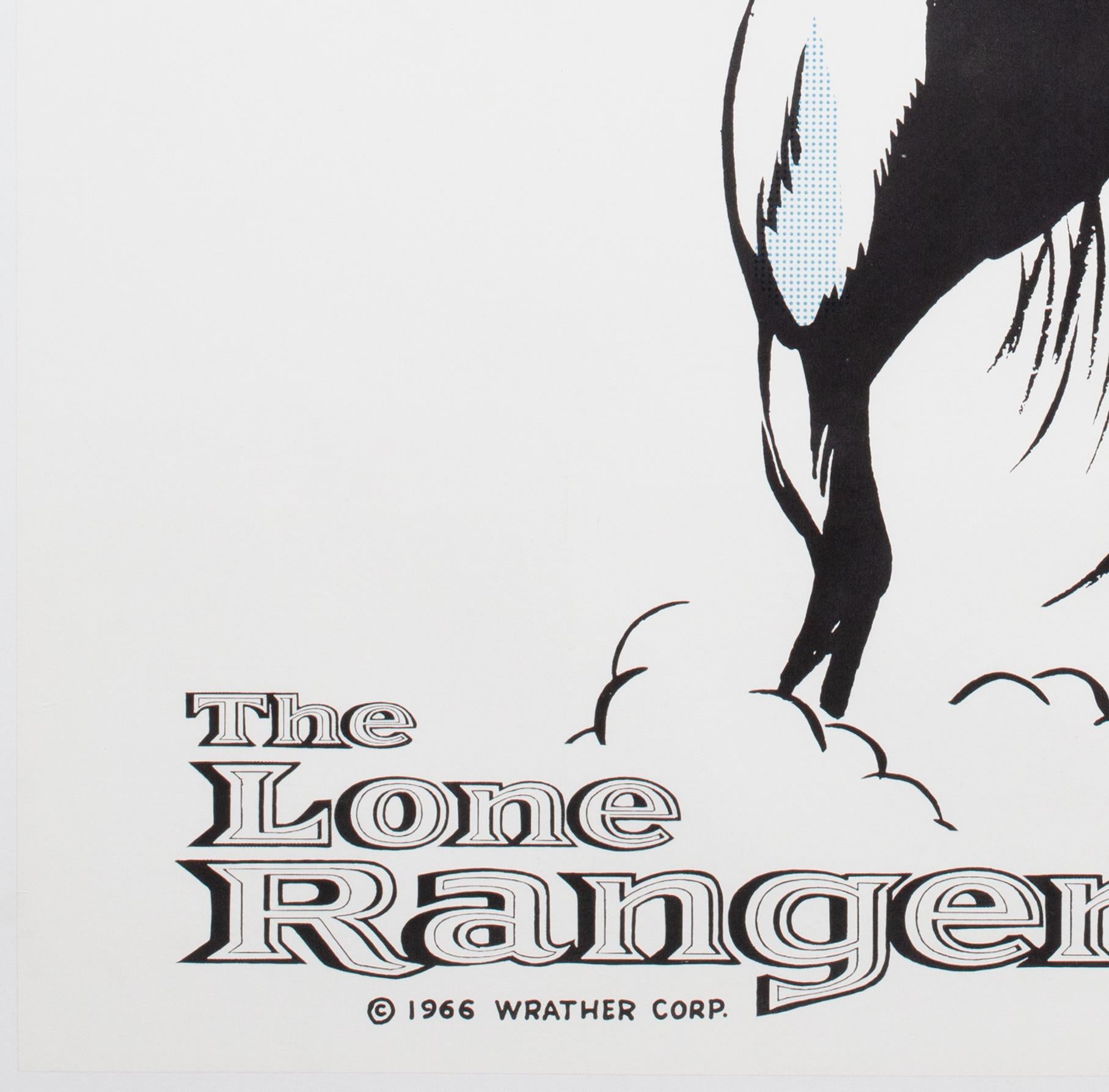 Linen Original Vintage Hi-Yo Silver the Lone Ranger, US Poster, 1966 For Sale