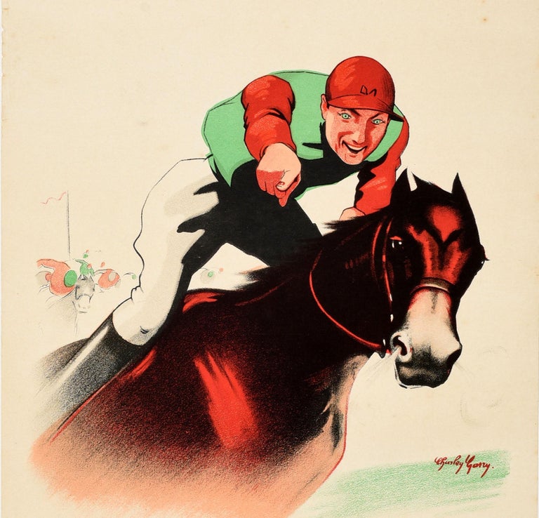Original Vintage Horse Racing Poster Sweepstake Grand Prix De Paris  Longchamp For Sale at 1stDibs