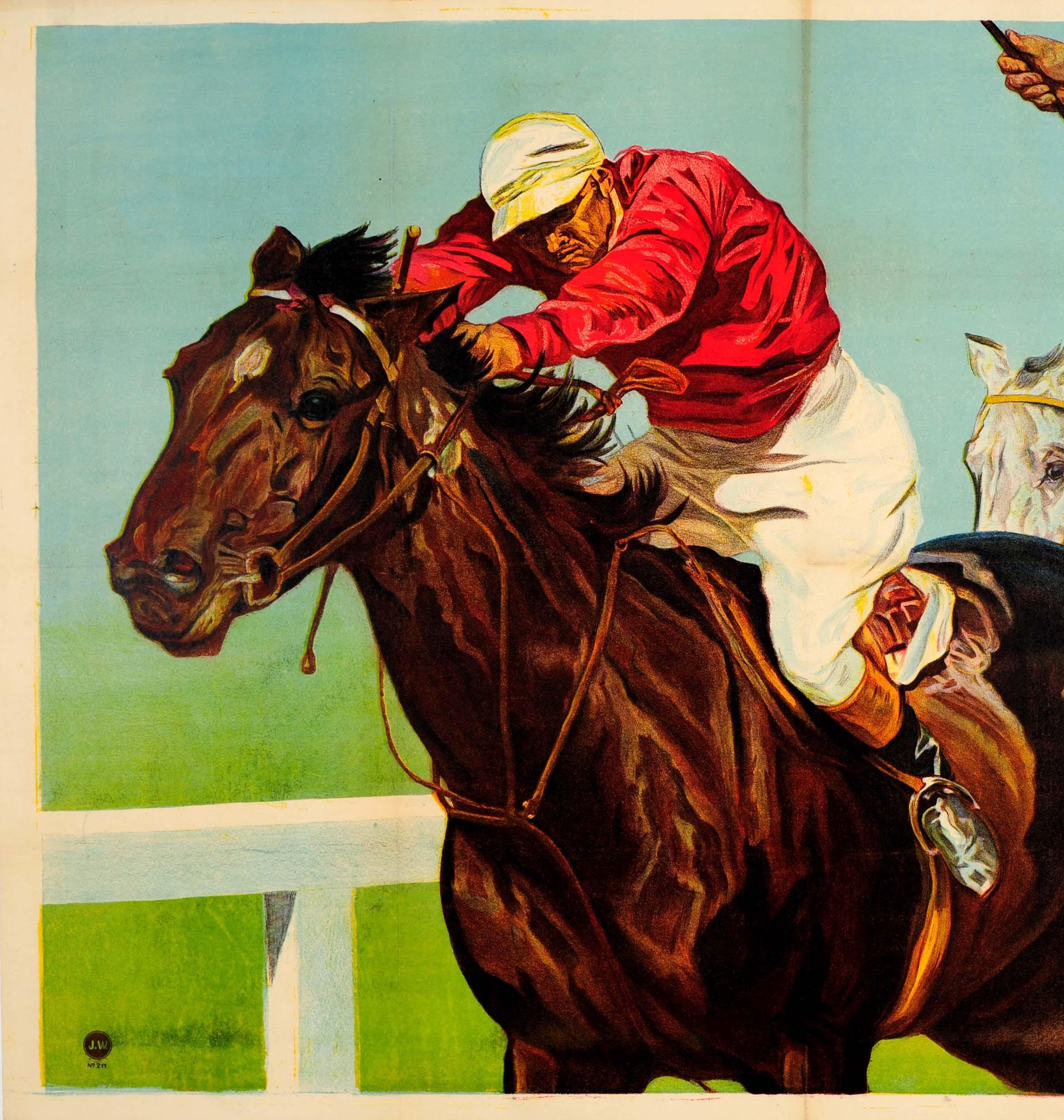 JOCKEY HORSE RACE SPORT MUNCHENER GERMANY GERMAN EUROPE VINTAGE POSTER REPRO 