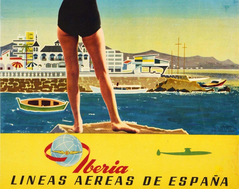 Lámina MALAGA Vintage Travel Poster