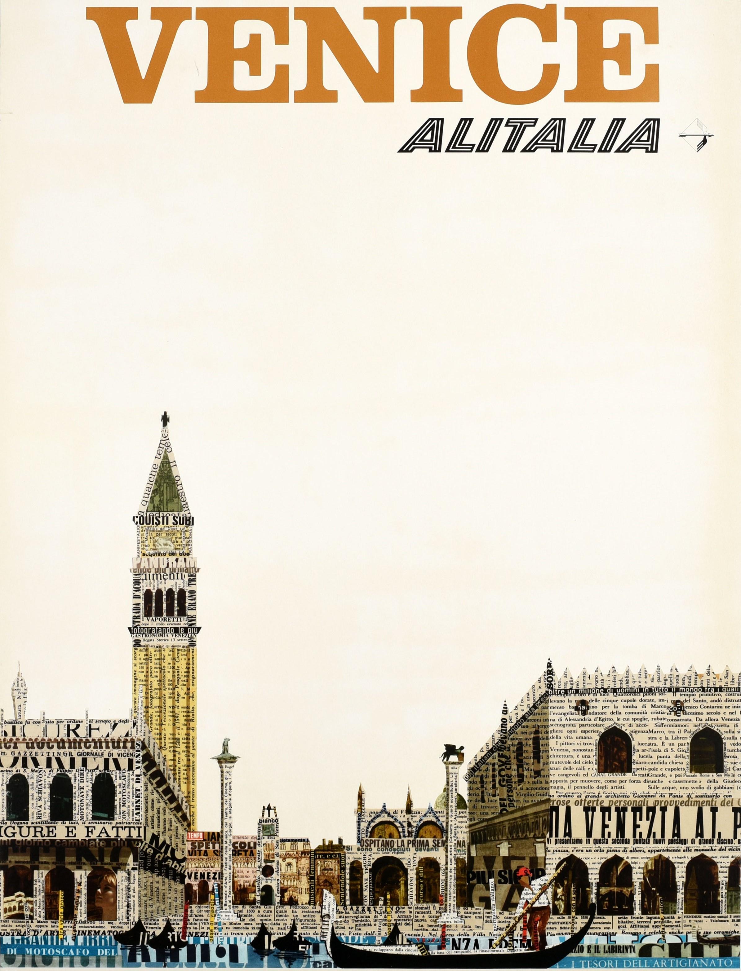 Affiche chemin de fer Italiens Venise Venezia 