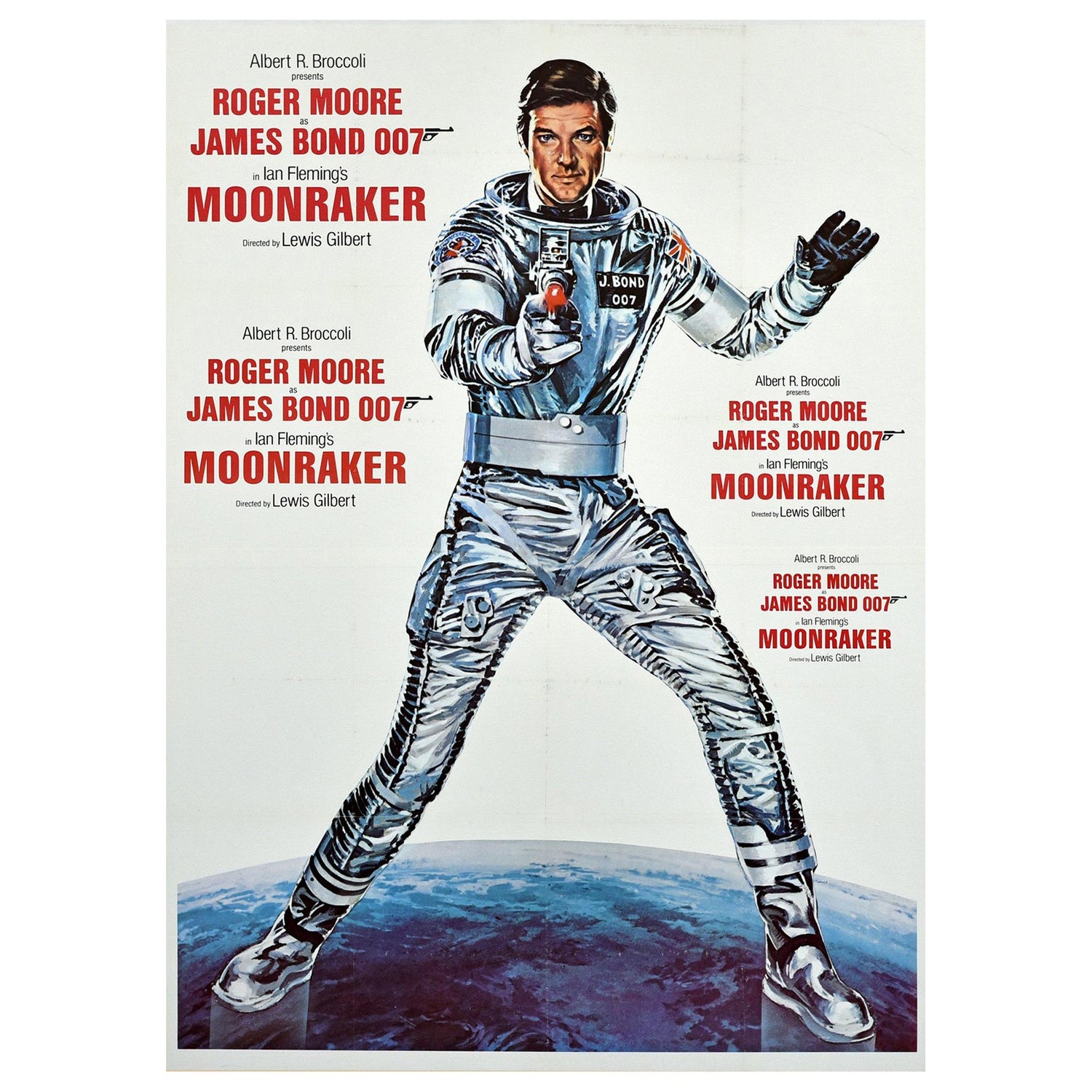 Original Vintage James Bond Film Poster Moonraker Roger Moore 007 Movie Art For Sale At 1stdibs