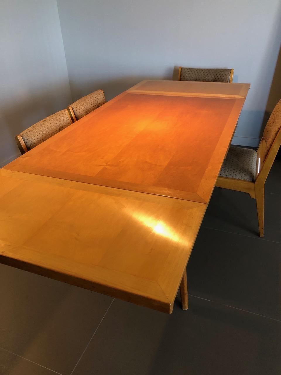 Original Vintage Jens Risom Extension Dining Table with Six Chairs and Buffet 8