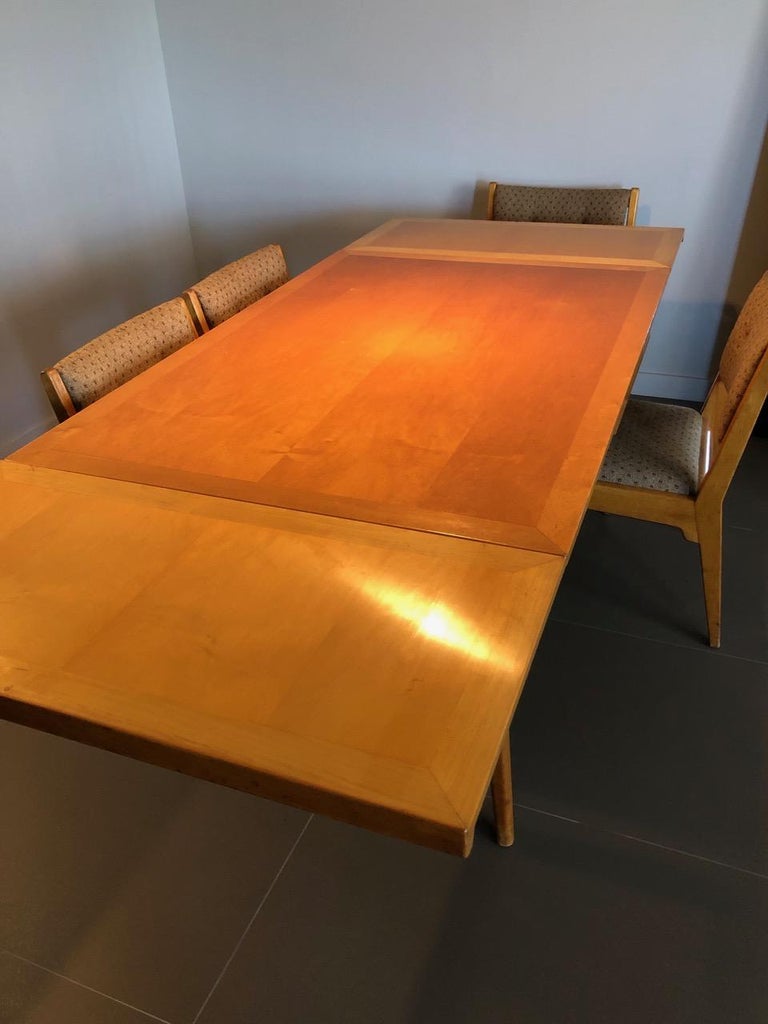 Original Vintage Jens Risom Extension Dining Table with Six Chairs and Buffet For Sale 9