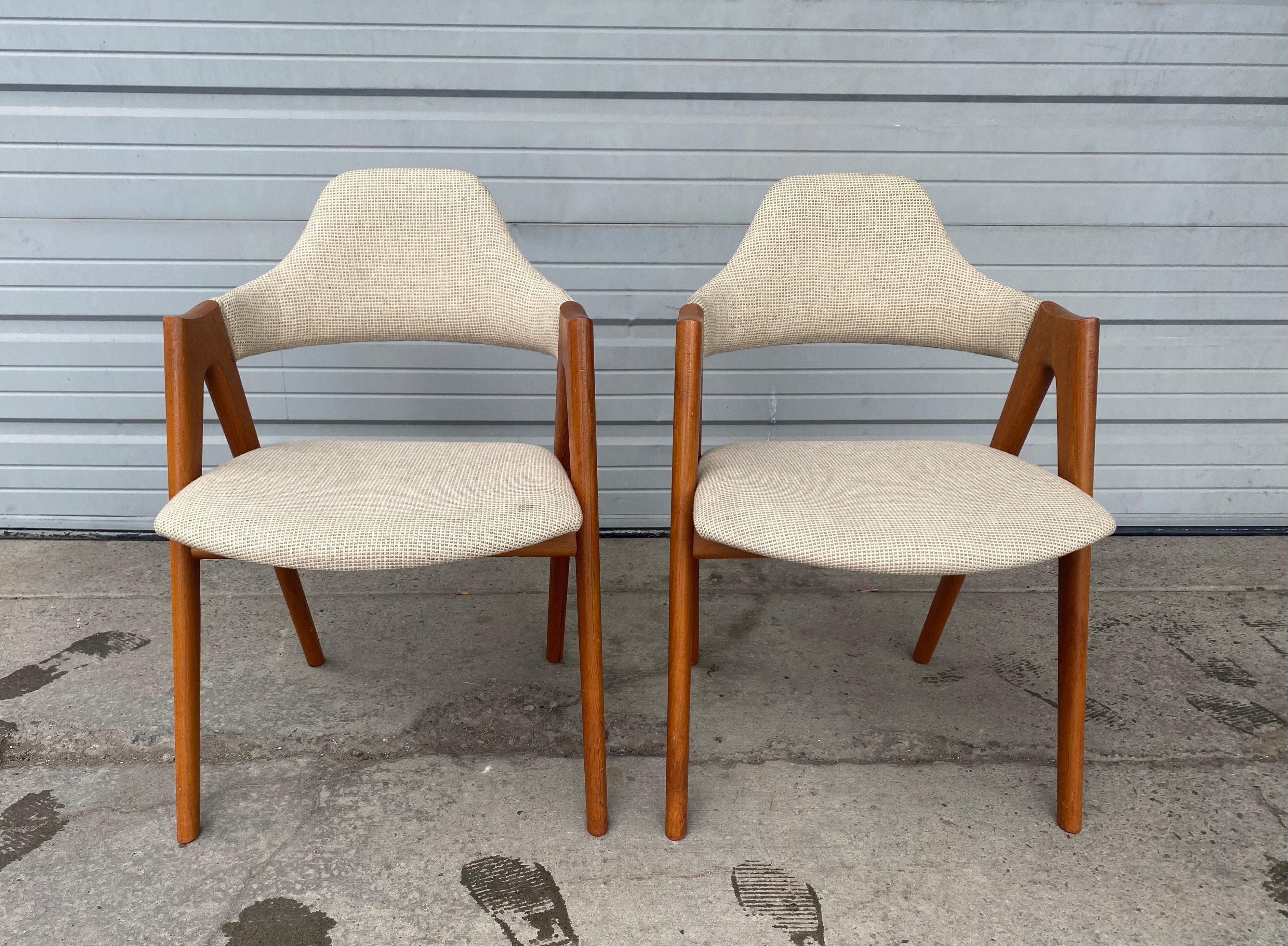 Original Vintage Kai Kritiansen Compass SVA Mobler Chairs Set 4, Denmark 3