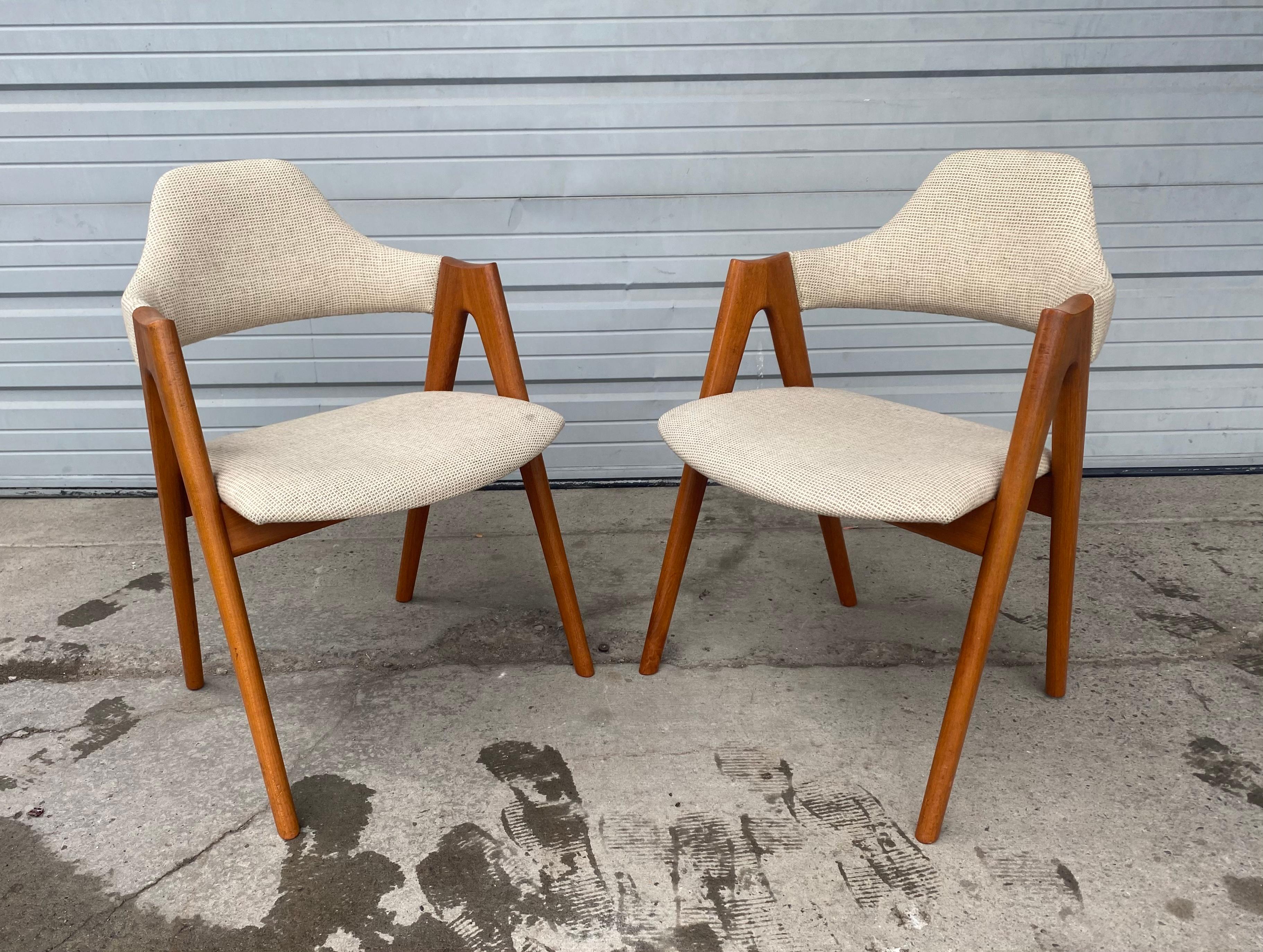 Danish Original Vintage Kai Kritiansen Compass SVA Mobler Chairs Set 4, Denmark