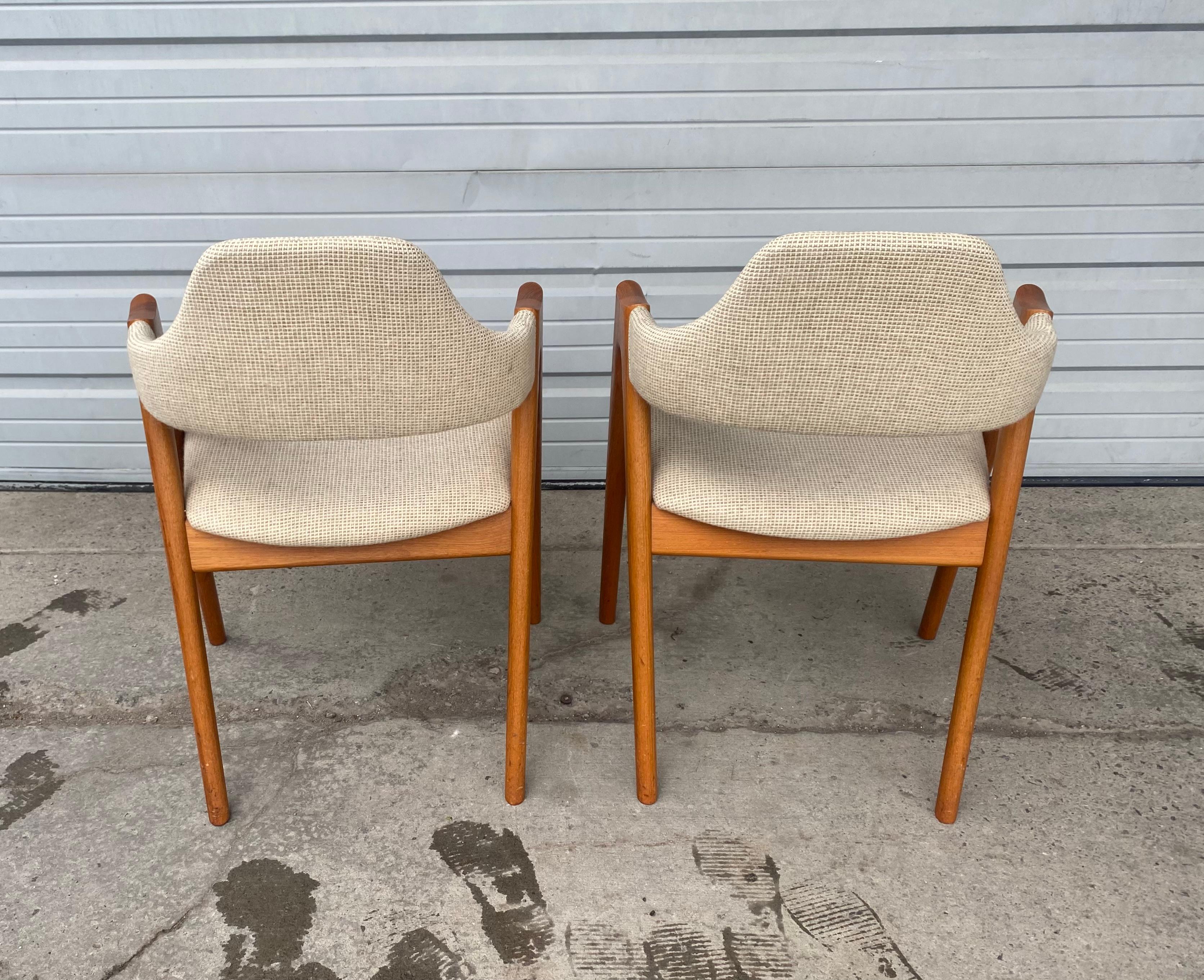 Mid-20th Century Original Vintage Kai Kritiansen Compass SVA Mobler Chairs Set 4, Denmark