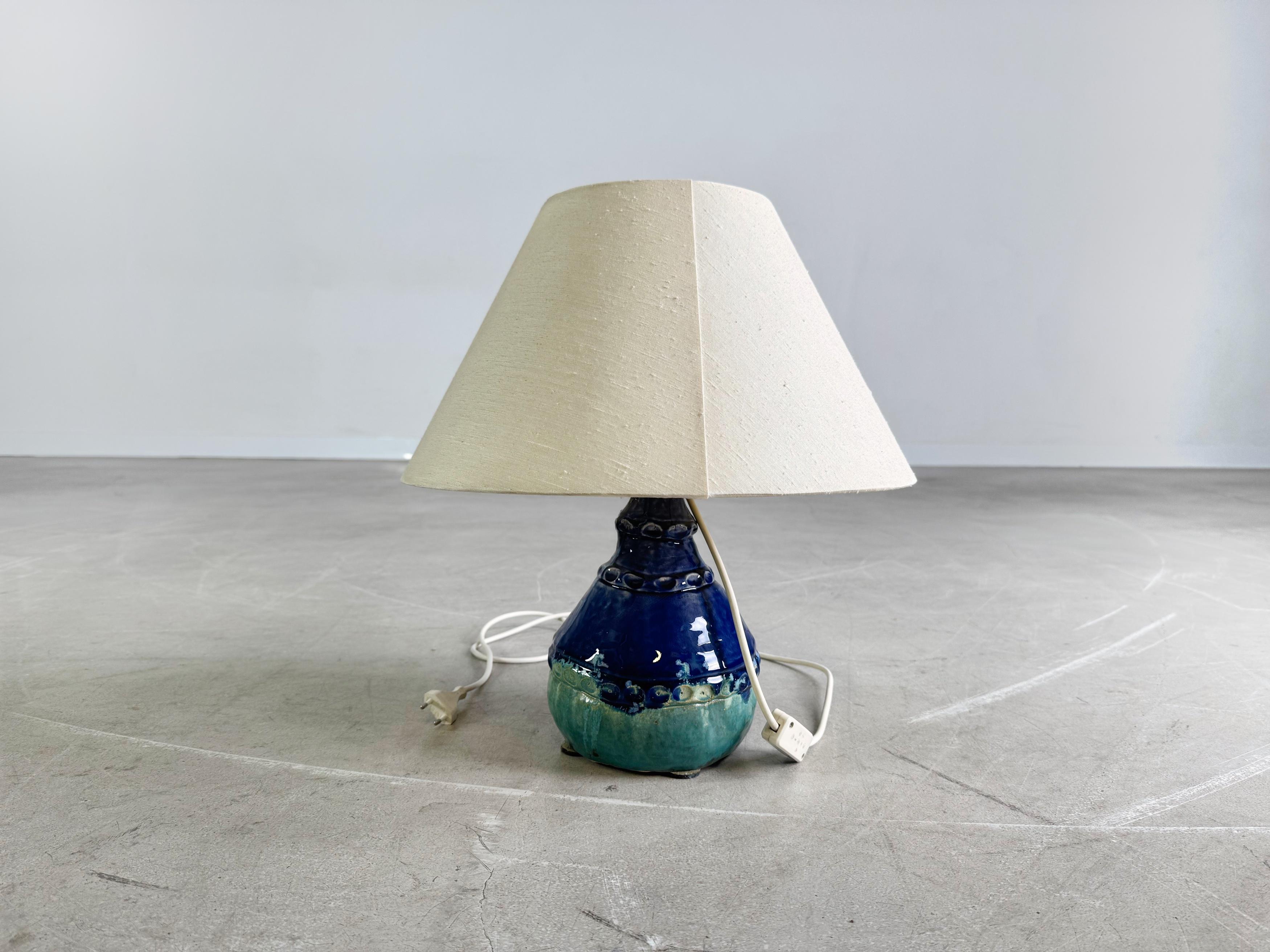 Original Vintage Keramik Tischleuchte Fat Lava Midcentury 1960 Moderno de mediados de siglo en venta