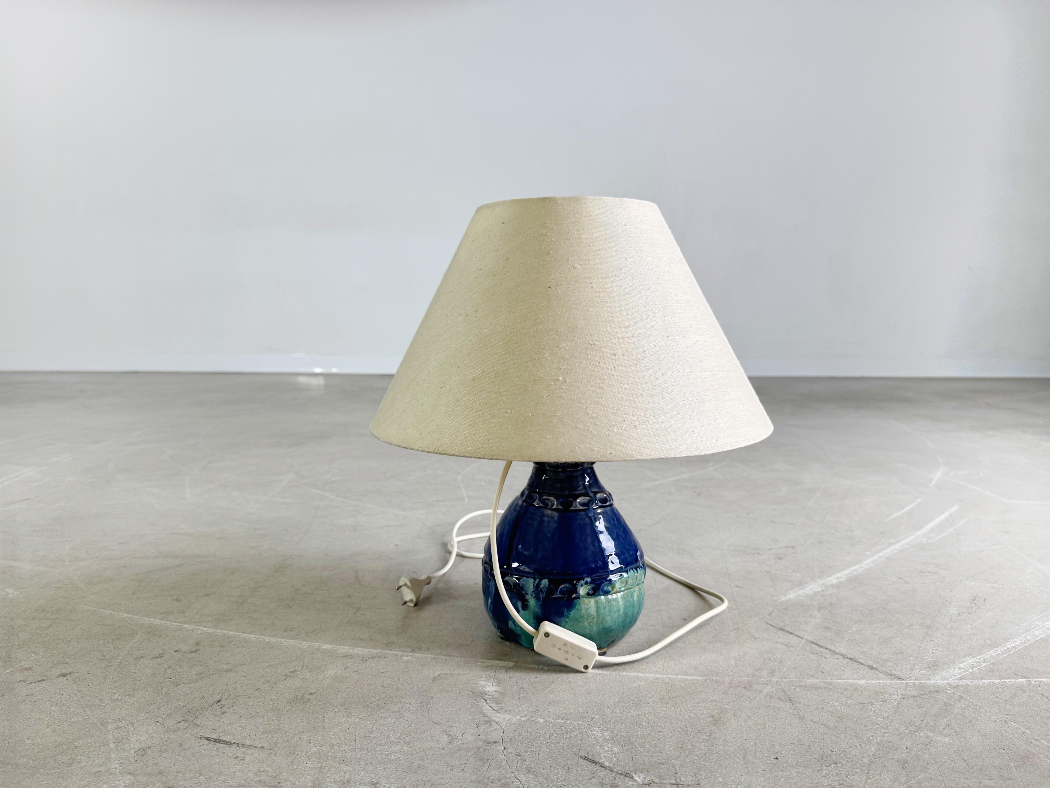 Original Vintage Keramik Tischleuchte Fat Lava Midcentury 1960 finales del siglo XX en venta