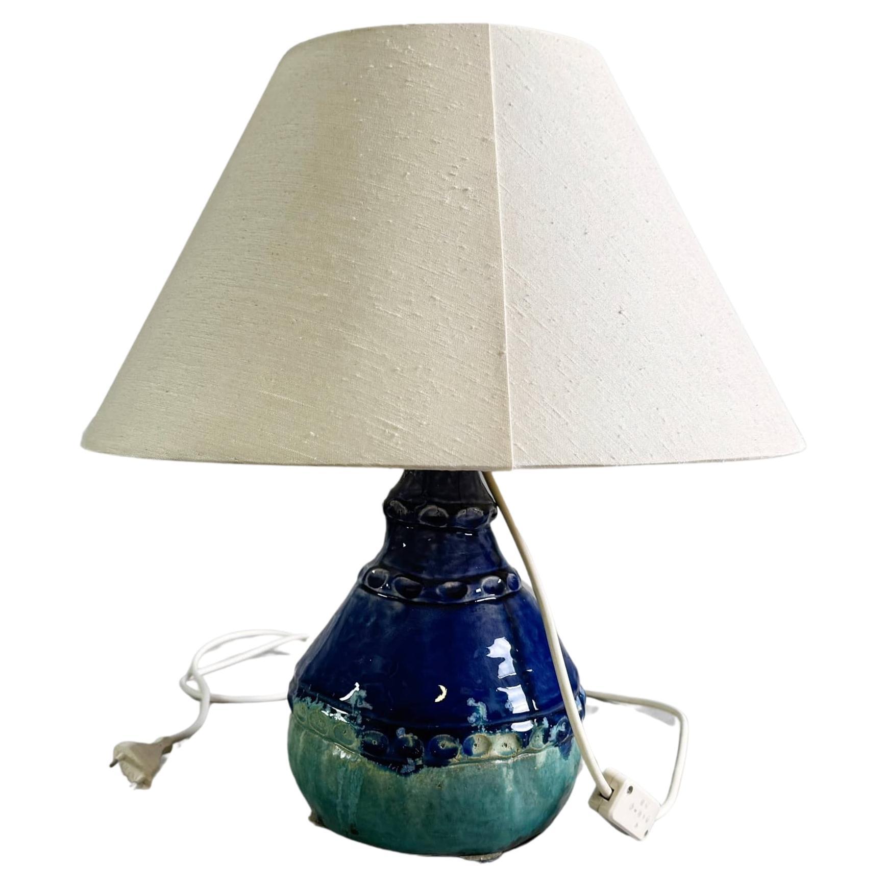 Originale Keramik d'epoca Tischleuchte Fat Lava Midcentury 1960