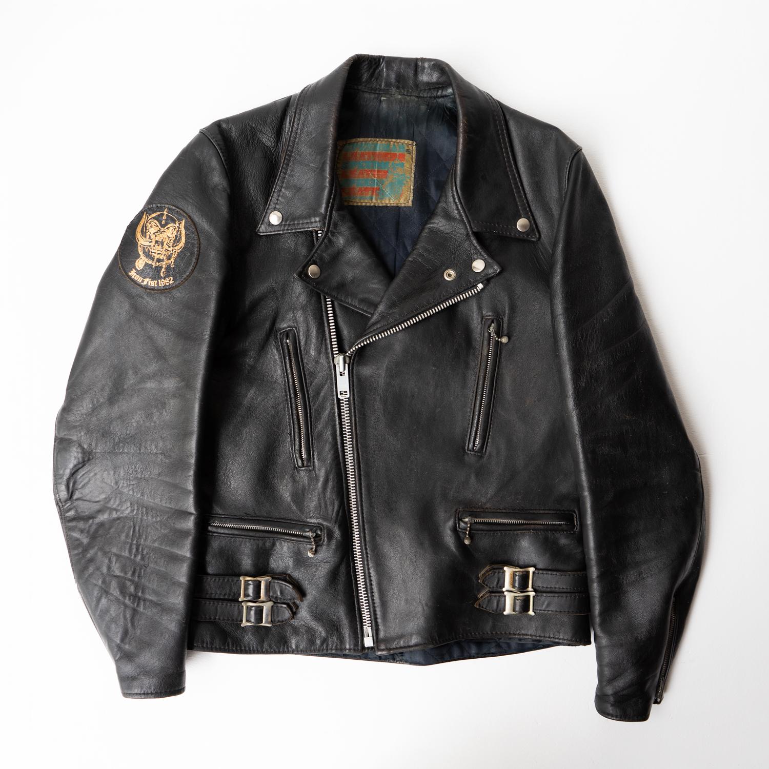 Hand-Crafted Original Vintage Leather Biker Jacket By Speedman Leathers, Motorhead Tour, 1982
