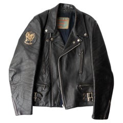 Original Vintage Leather Biker Jacket By Speedman Leathers, Motorhead Tour, 1982