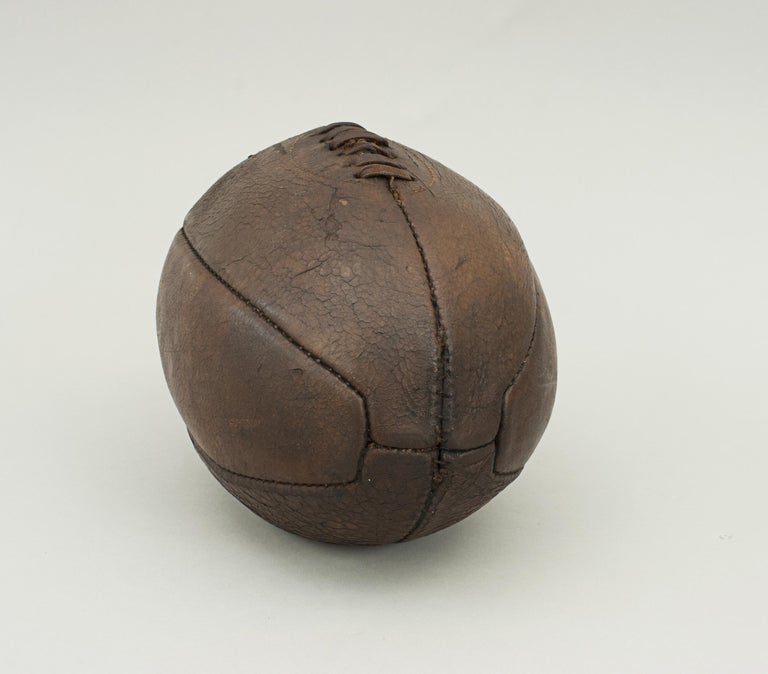 Original Vintage Leather Rugby Ball with 6 Panels at 1stDibs