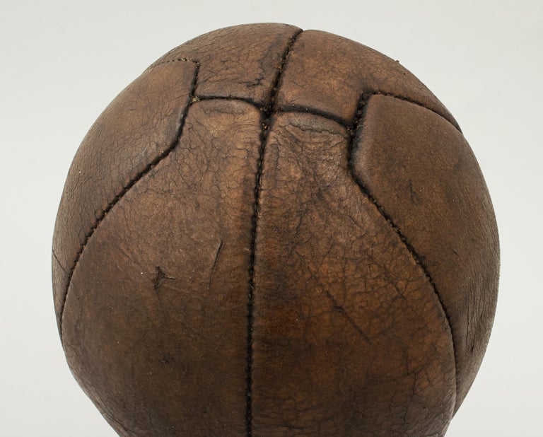 Original Vintage Leather Rugby Ball with 6 Panels at 1stDibs vintage