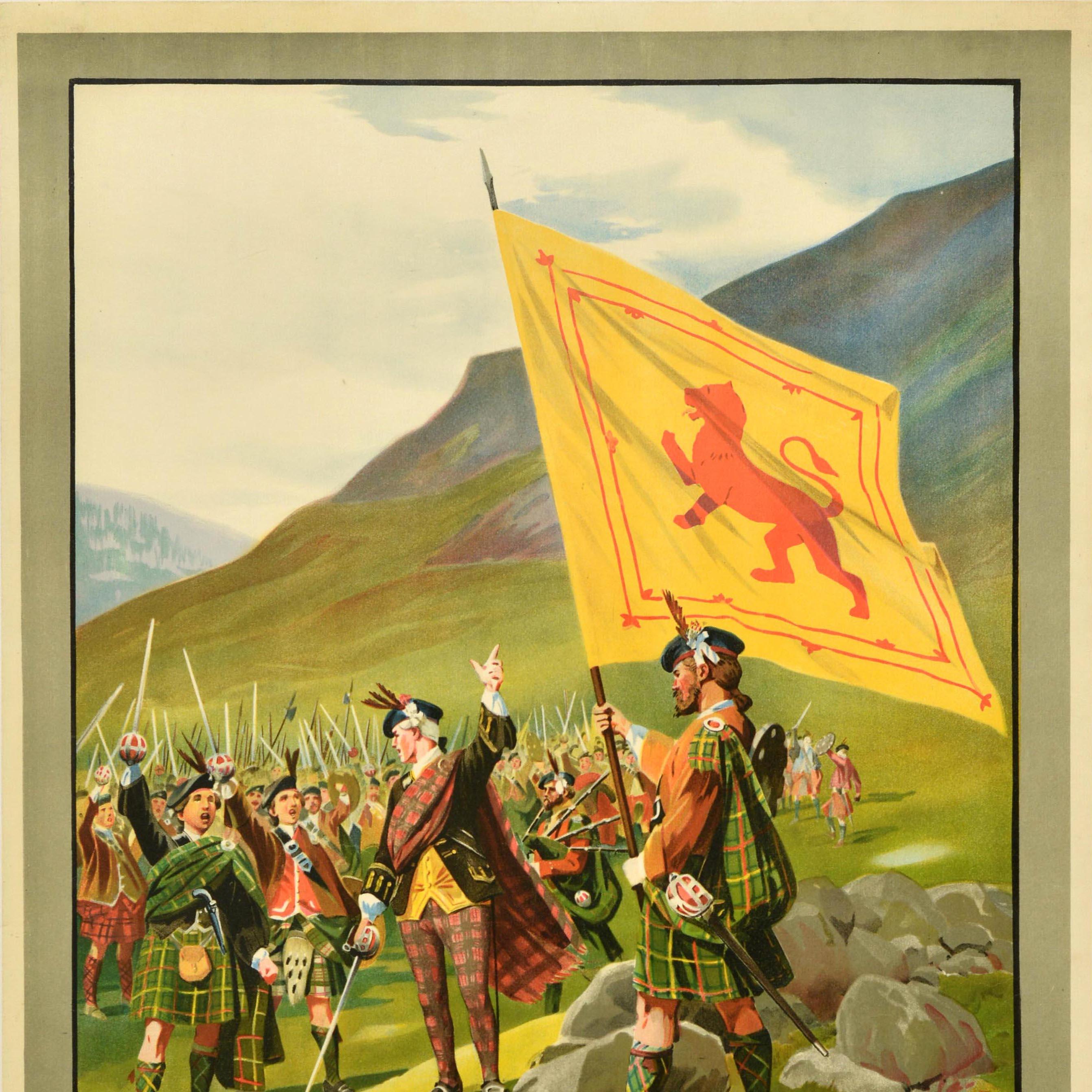 Britannico Poster originale d'epoca della ferrovia LNER Deeside Standard a Braemar, Scozia in vendita