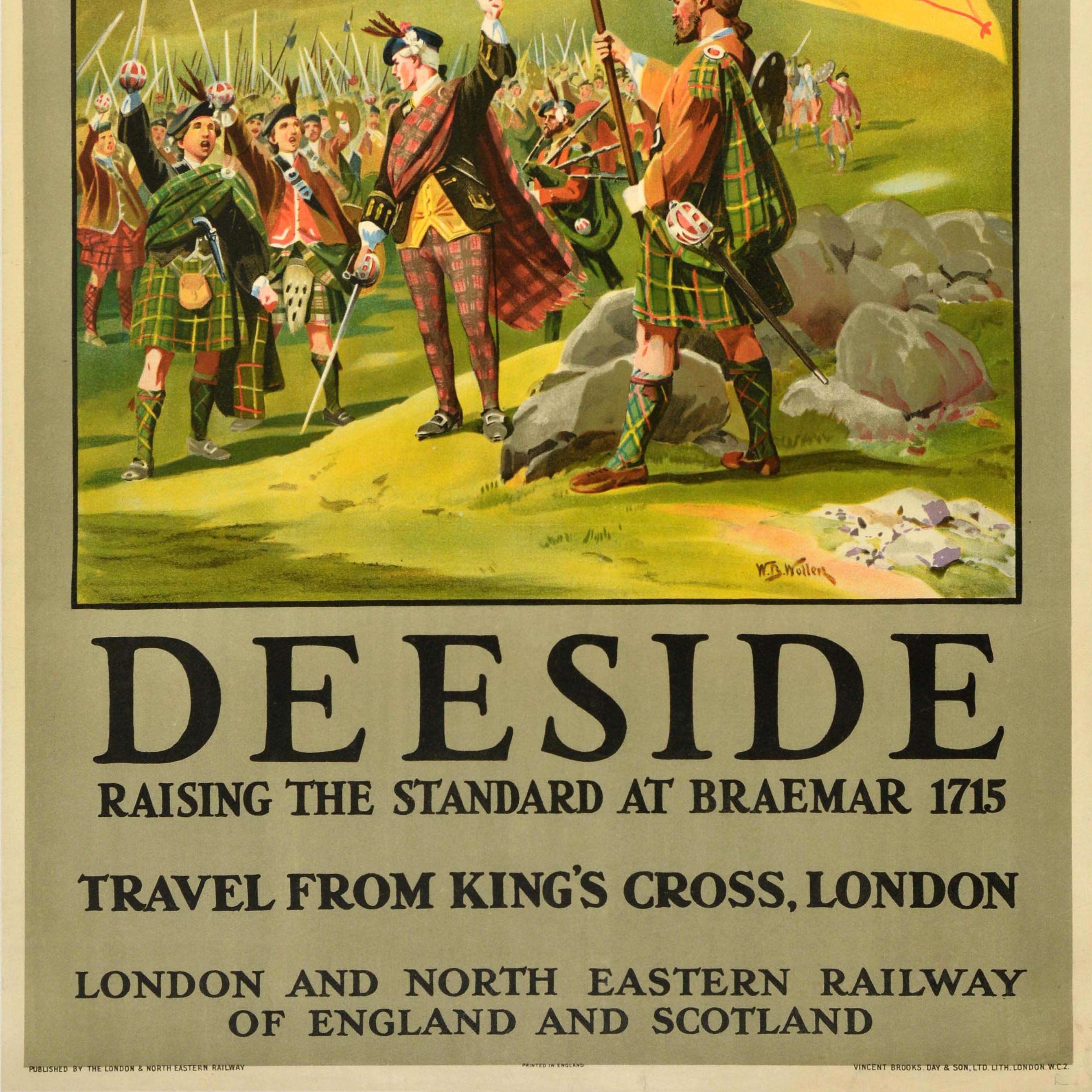 Poster originale d'epoca della ferrovia LNER Deeside Standard a Braemar, Scozia In condizioni buone in vendita a London, GB