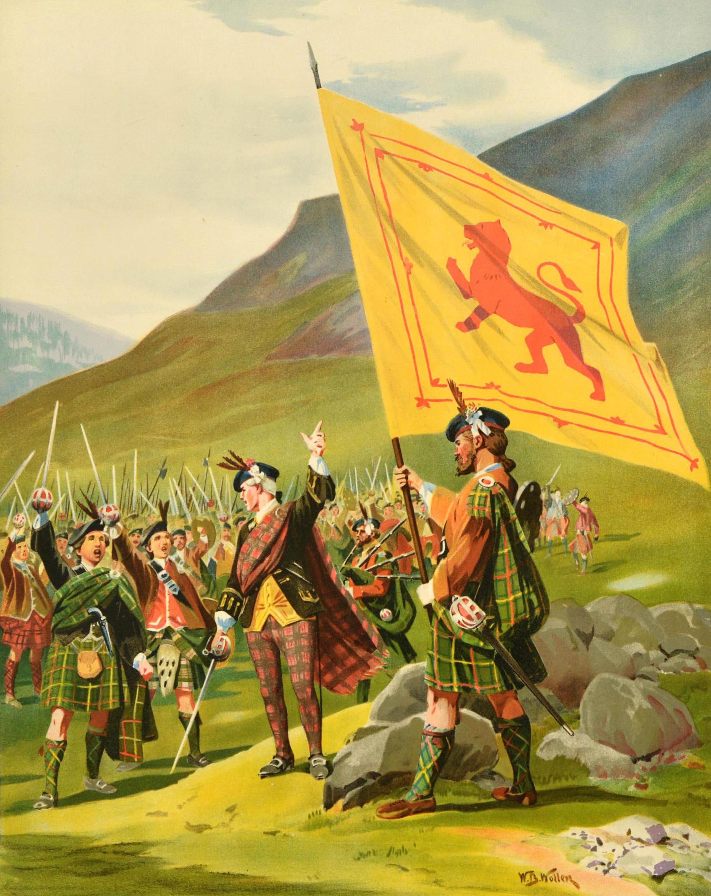 Metà XX secolo Poster originale d'epoca della ferrovia LNER Deeside Standard a Braemar, Scozia in vendita