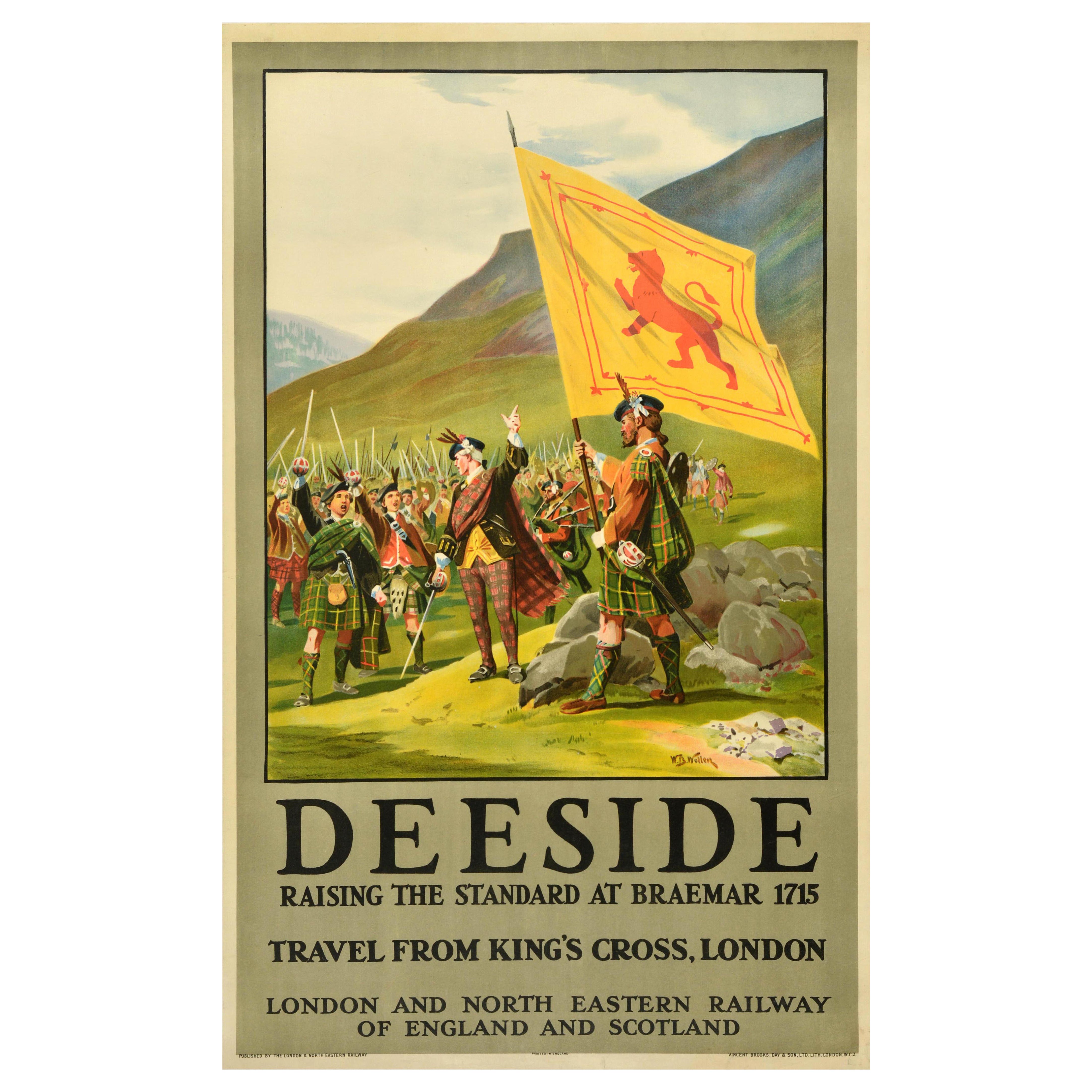 Original Vintage LNER Railway Travel Poster Deeside Standard At Braemar Scotland