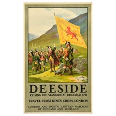 Original Vintage LNER Railway Travel Poster Deeside Standard At Braemar Scotland