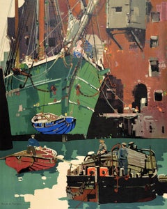 Póster de viaje en tren original Vintage LNER Kings Lynn Norfolk Havens And Harbours