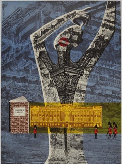 Original Vintage London Transport Poster by Henrion Visitor's London Guide Book