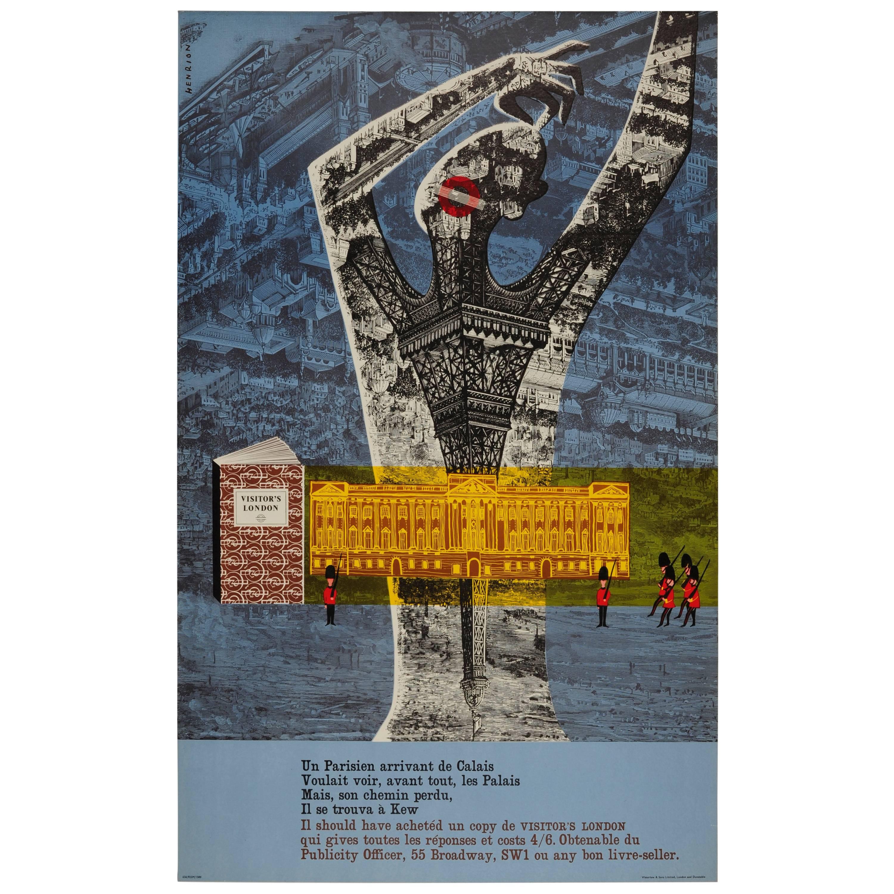 Original Vintage London Verkehrsposter aus Henrion Reiseführer für Londonbesucher
