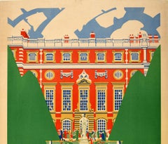 Original Vintage London Transport Poster By Tram To Hampton Court Royal Palace