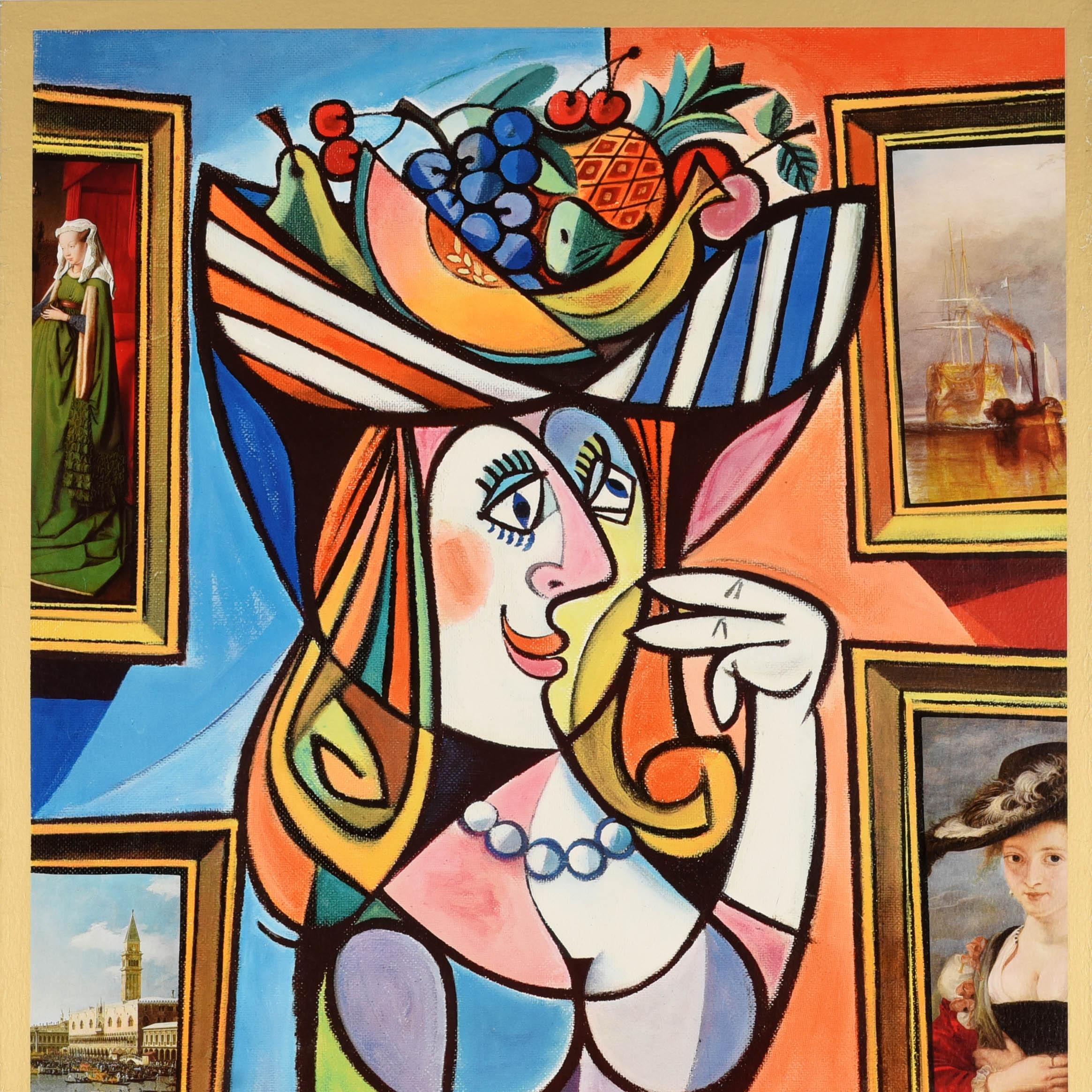 British Original Vintage London Transport Poster Femme Bien Informee Picasso Stevens For Sale