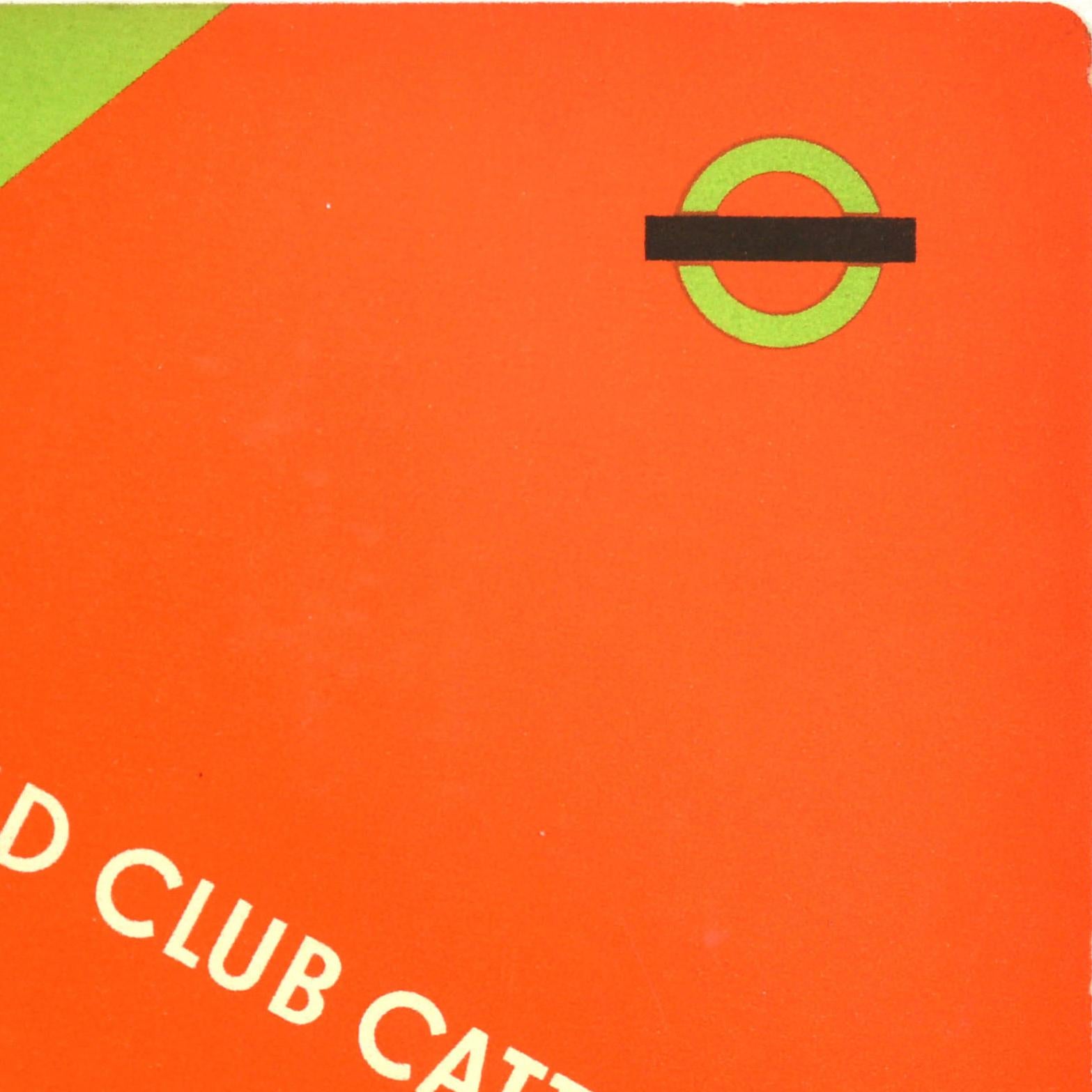 Britannico Poster originale d'epoca dei trasporti di Londra Smithfield Club Cattle Show 1938 in vendita