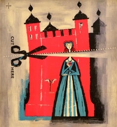 Original Vintage London Transport Poster Tower of London Beefeaters Ghost Unger