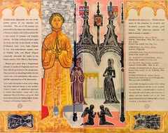 Original Vintage London Transport Travel Poster Engraved Brasses Church Marsden