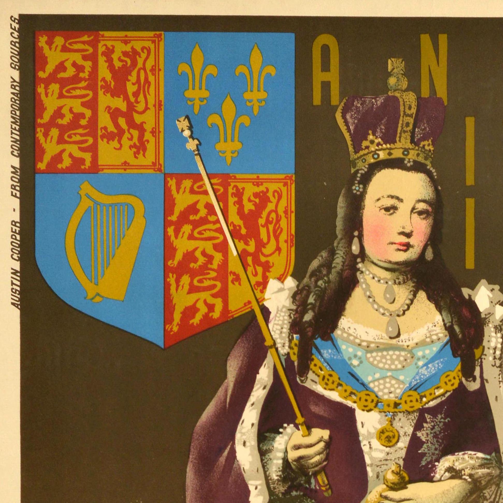 Metà XX secolo Poster di viaggio originale d'epoca sui trasporti londinesi Kensington Palace Austin Cooper in vendita