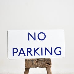 Original Vintage London Underground Enamel Sign – No Parking